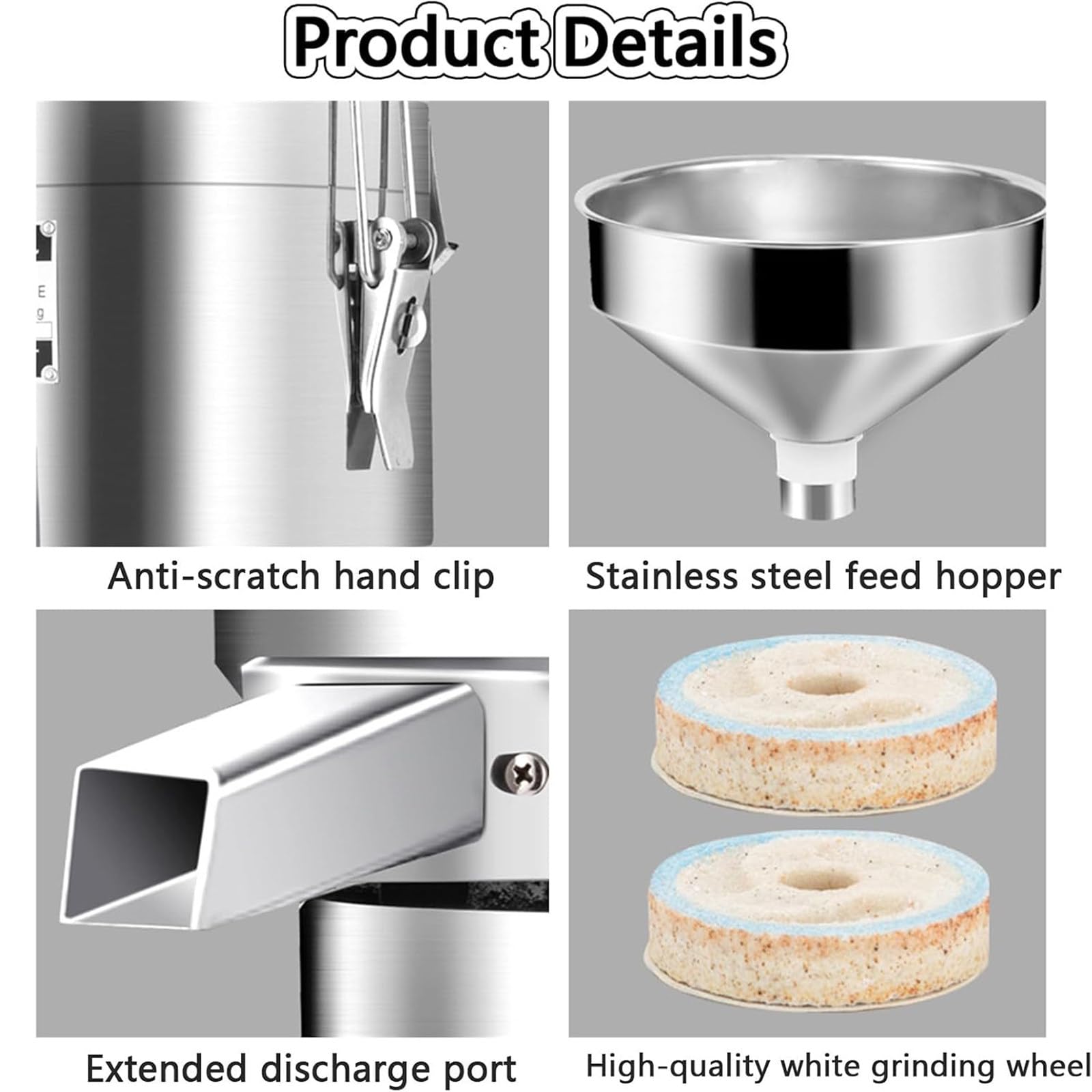 Smerigliatrice elettrica commerciale per burro di arachidi, 1100 W, 100 mm, 15 kg/h, adatta per cucina domestica e uso commerciale