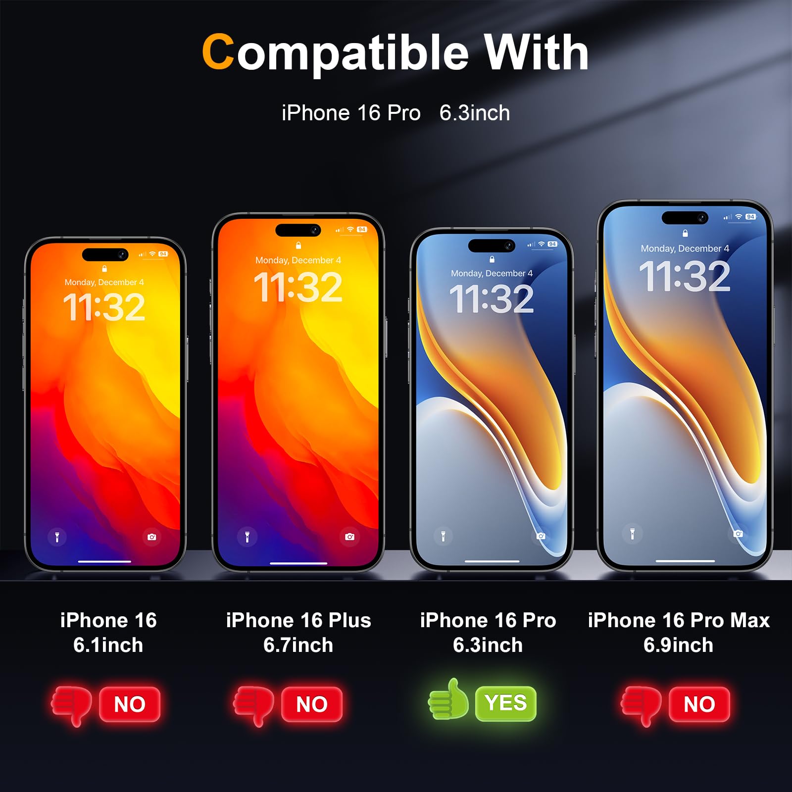 Ksleri 2 Pieces Pellicola Privacy Opaca per iPhone 17/16 Pro 6,3 Pollici, Vetro Temperato Opaco Privacy, Protezione militare Durezza 9H Anti-Spy e Antiriflesso, con Strumento di Montaggio Semplice