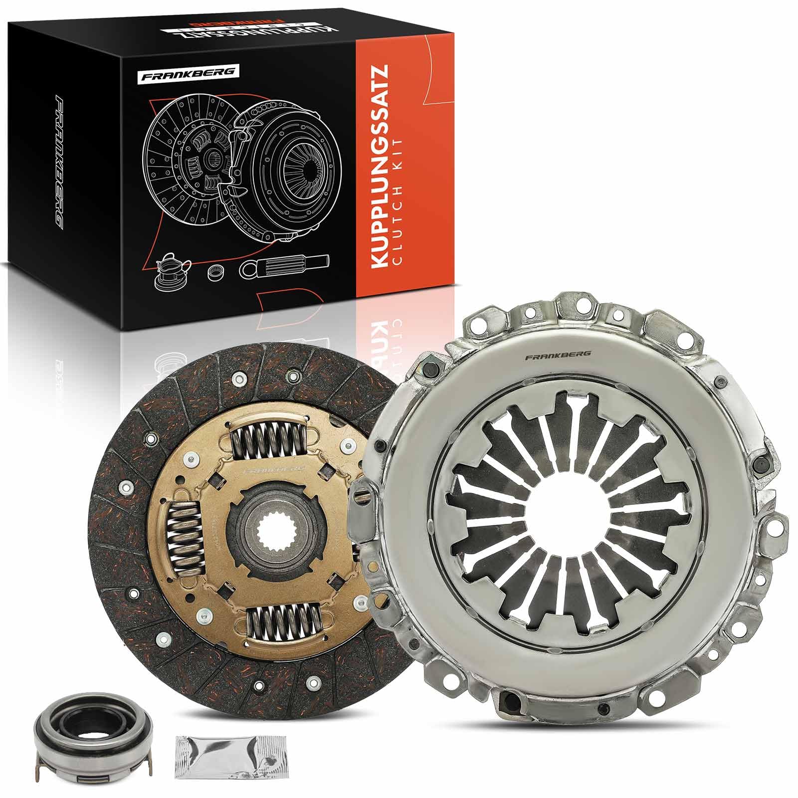 Frankberg Kit de embrague con cojinete de desembrague 96343030 | Compatible con: Kalos KLAS, Chispa, Aveo/Kalos Hatchback T250 T255, Aveo/Kalos Saloon T250 T255, Matiz M200 M250