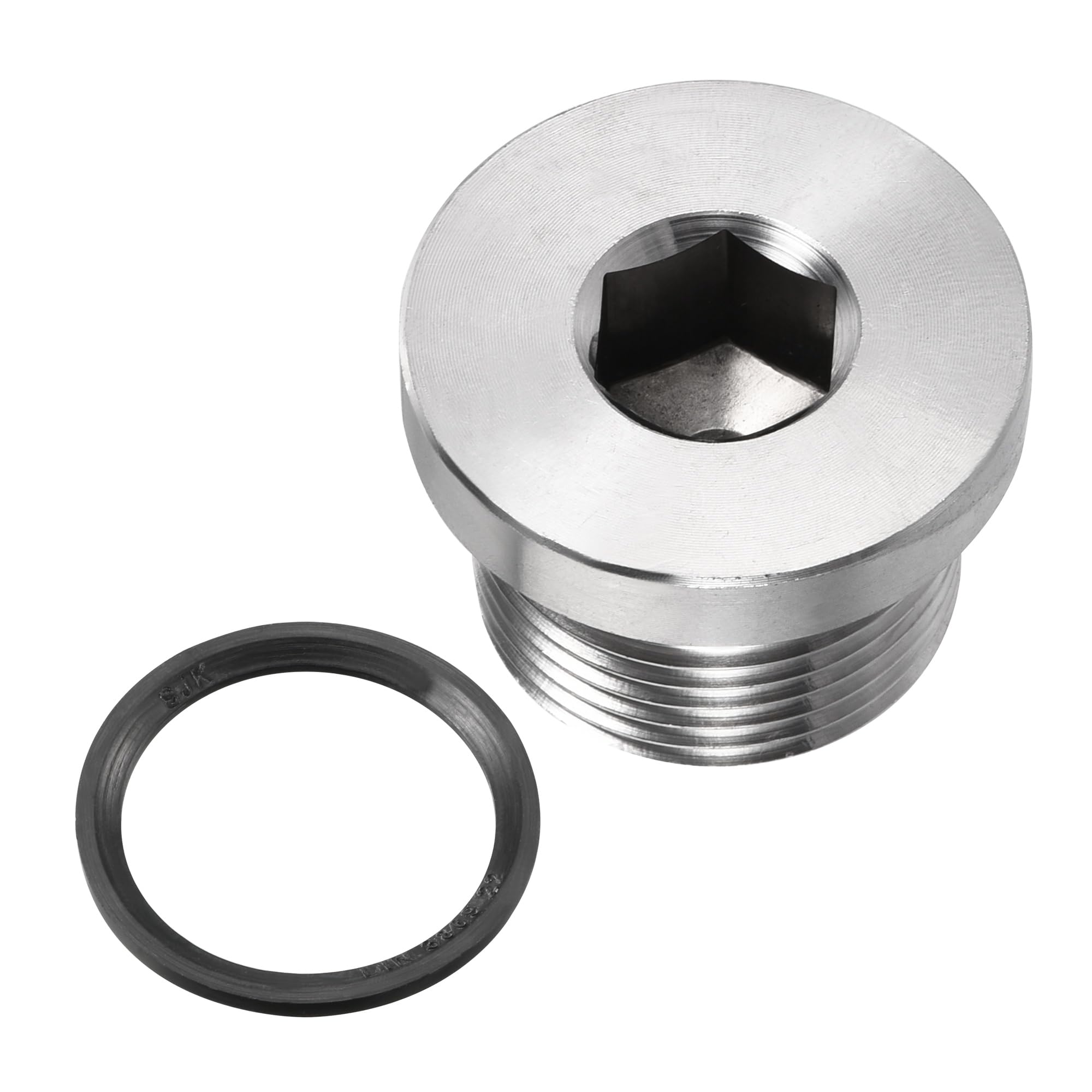 YOKIVE Bouchon Tuyau En Acier Inoxydable M22 x 1.5 À Embase Hexagonale Interne | Accessoire Tuyauterie, Idéal Pour Fermer Les Extrémités Tuyau (Argent)
