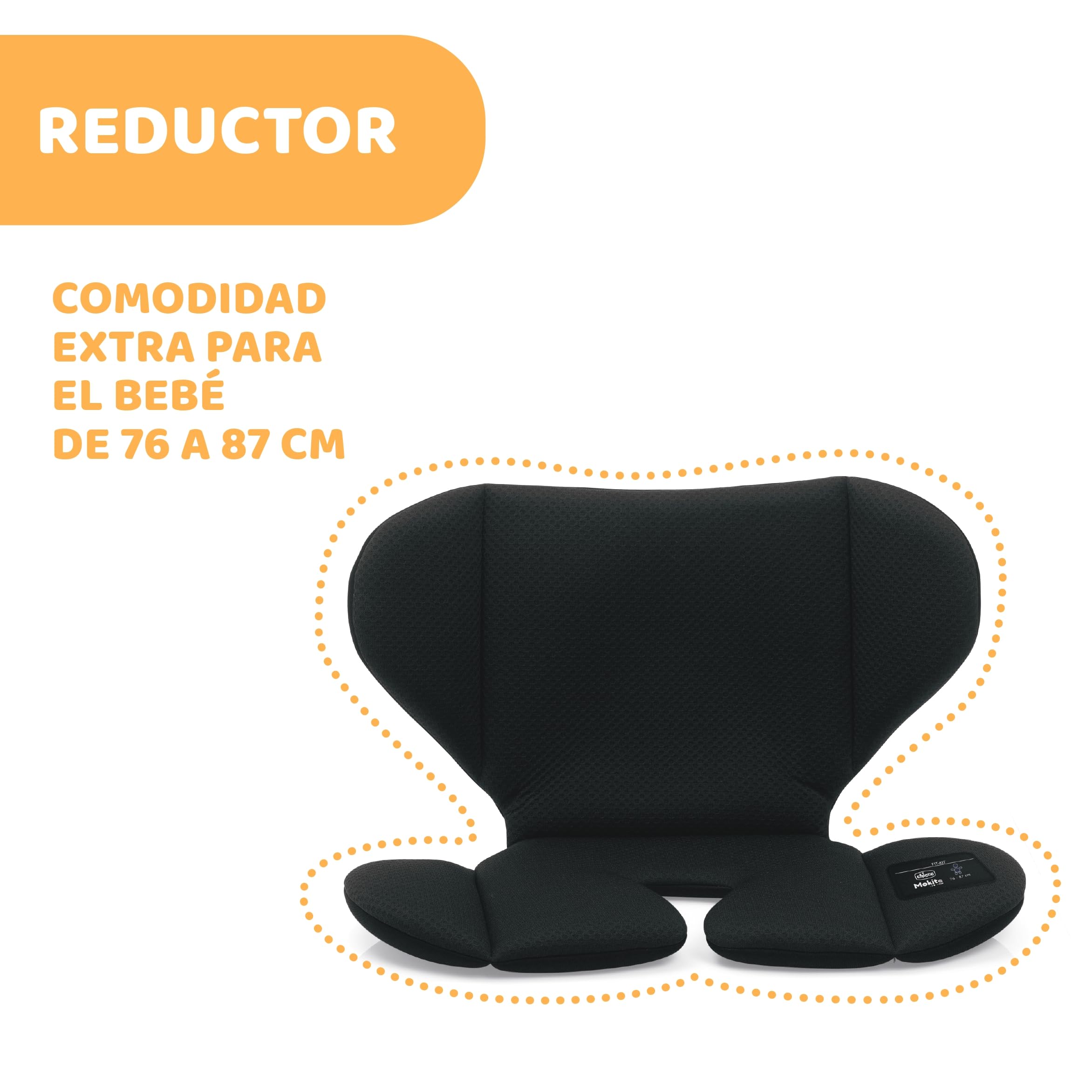 Chicco Silla de Coche Mokita I-Size, con Sistema Isofix, para niños de Entre 76 y 150 cm de Altura, utilizable a Partir de los 15 Meses. Reductor Incluido. Color Negro (Jet Black)