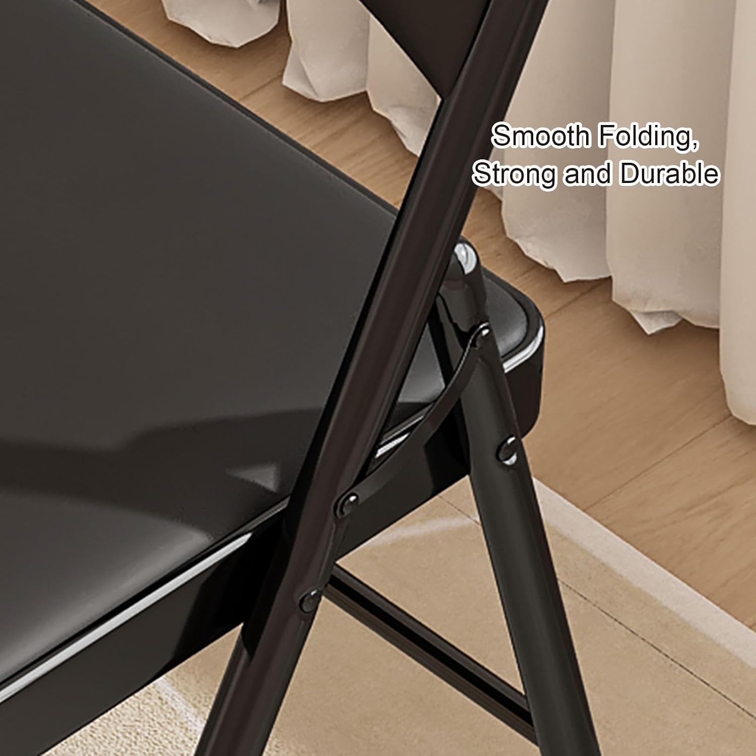 Folding Chair, Outdoor Chairs, 2-Pack, Padded Foldable Chair, Outdoor Folding Chairs, Suitable for Home, Office, Event, Wedding Party(Red x2)