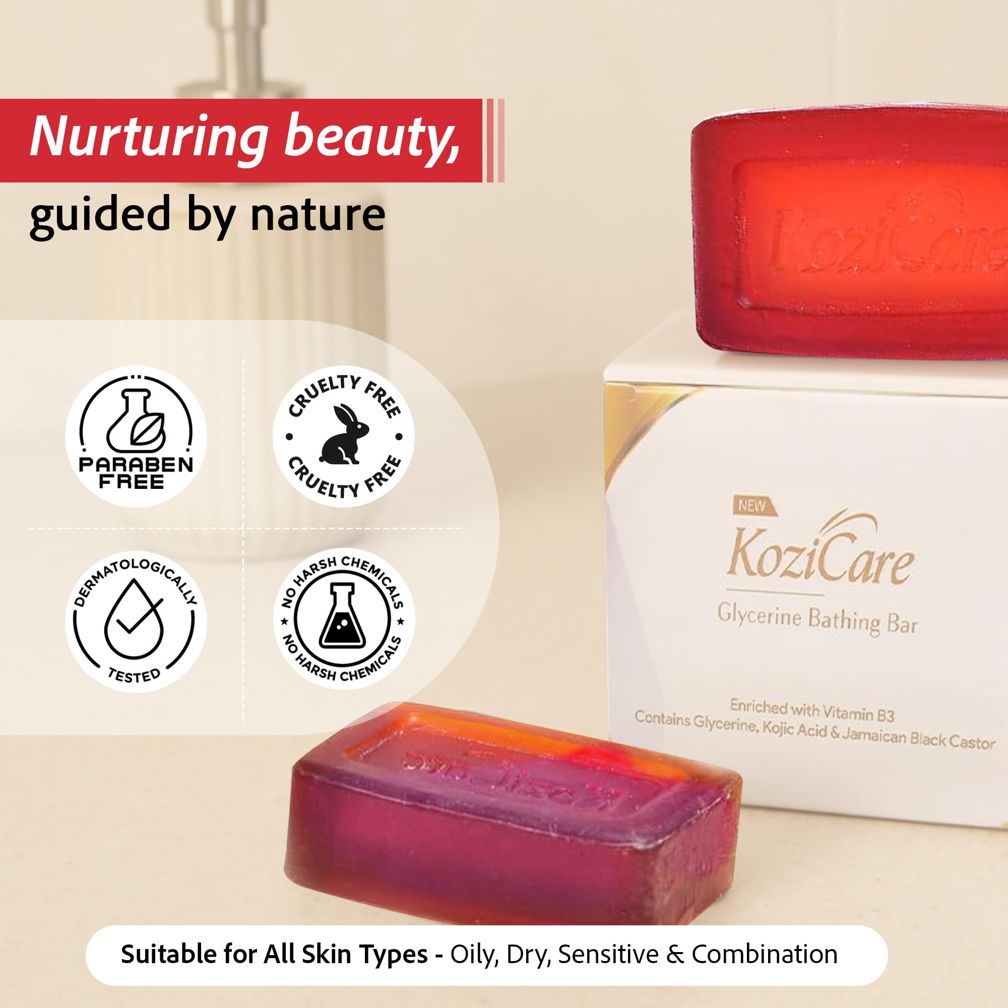 healthvit glutathione soap online Buy Kozicare Glycerin | Kojic Acid Skin Whitening Soap - Pack Of 6 | With Goodness Of Black Castor| Bath Soap For Healthy, Radiant Complexion Khẩu phần 5 nhóm