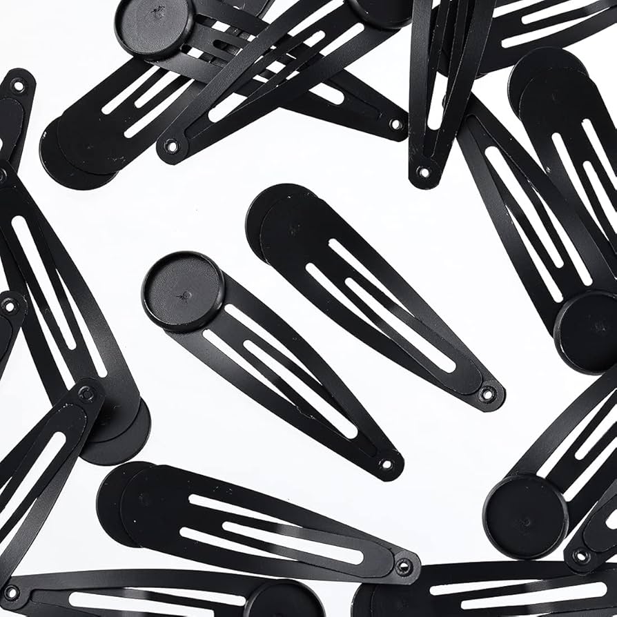 Amazon.co.jp: ファイニエ パッチンピン パーツ ブラック 20個 黒 ヘア