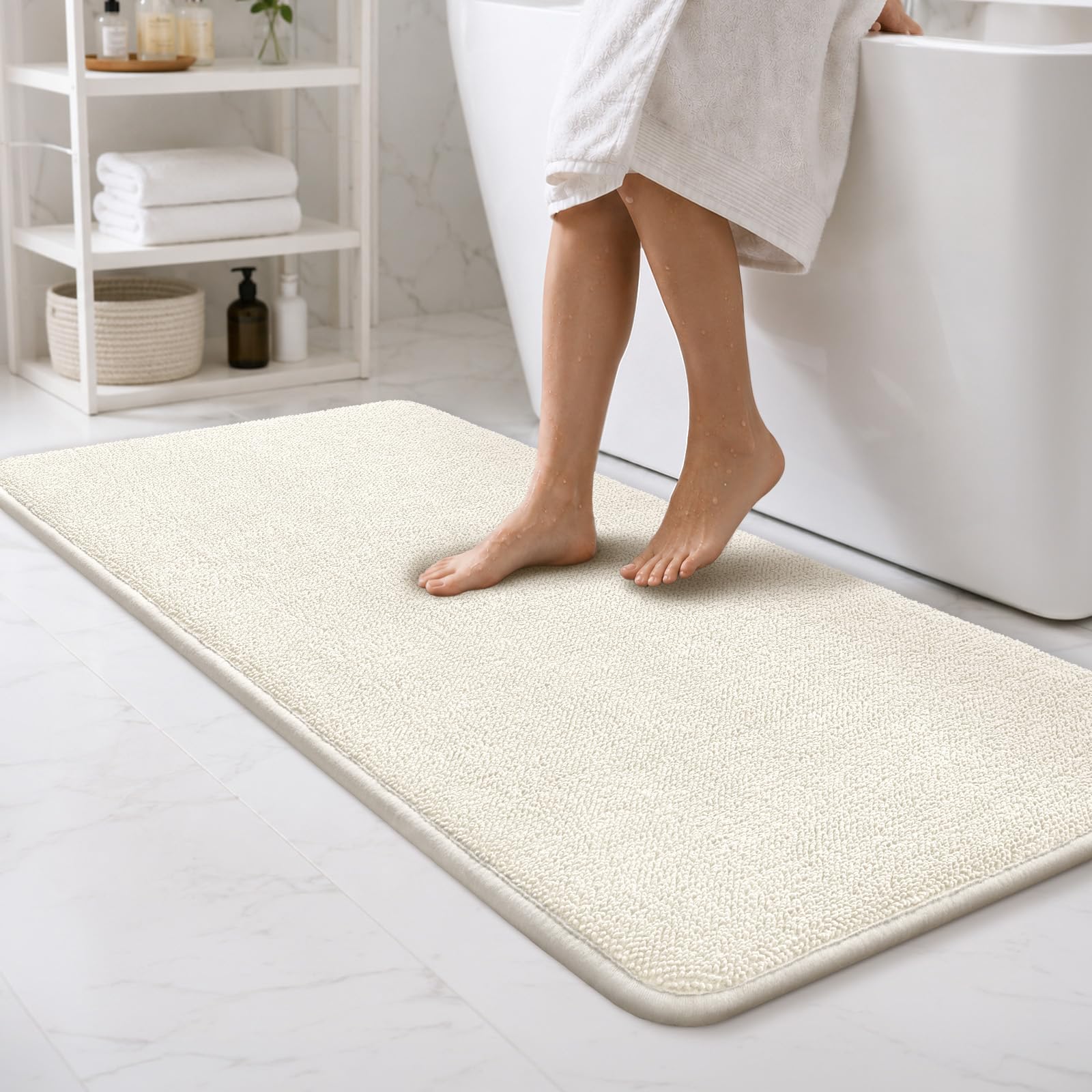 Sour Lemon Non Slip Bath Mat 60x120cm Large Memory Foam Mats Kids Bathroom