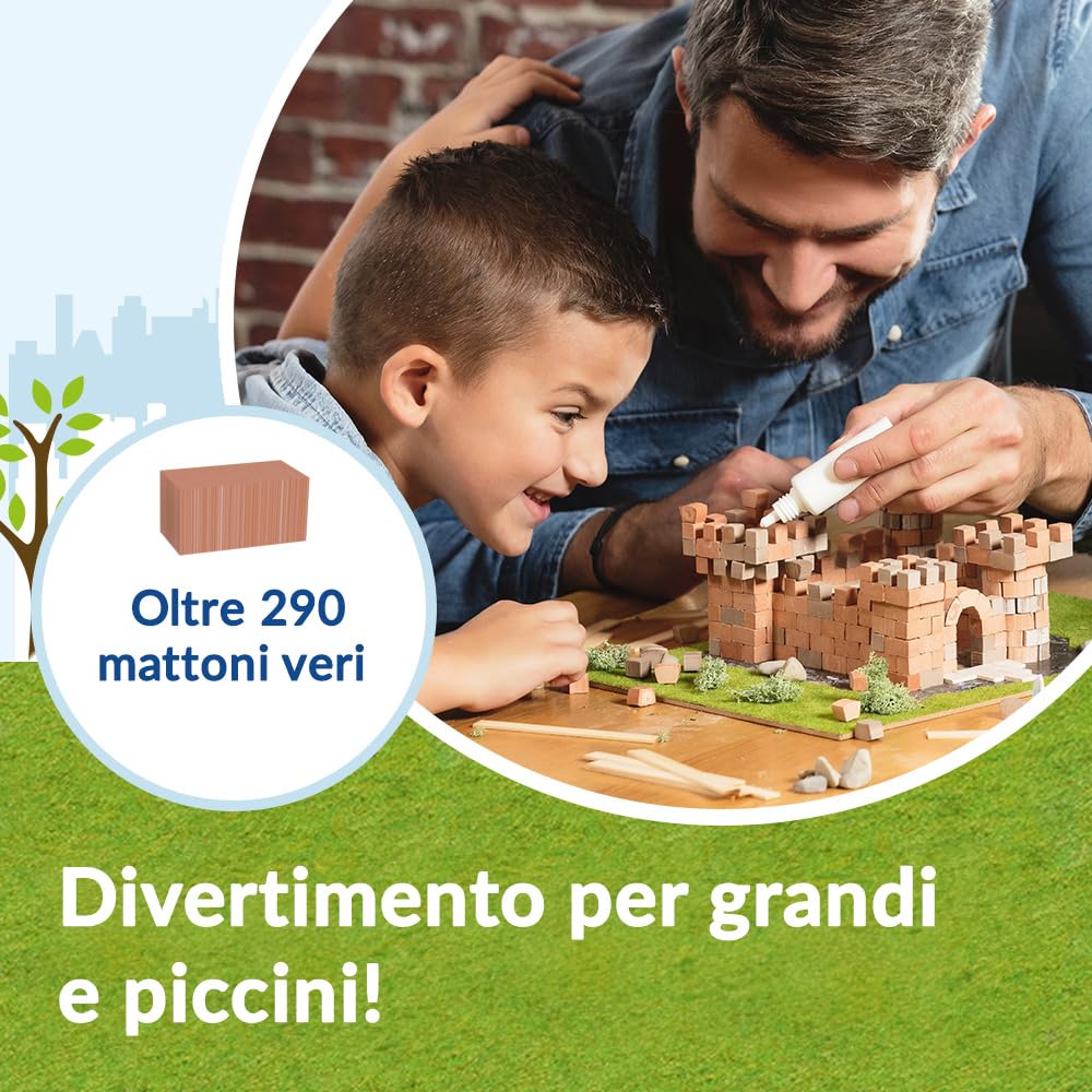 Brick Trick Trefl Cantiere/Construction Site - Costruisci con i Mattoncini, Veri Mattoncini ECO, 290 Mattoni, Riutilizzabili, Kit Creativo per Bambini dai 6 Anni