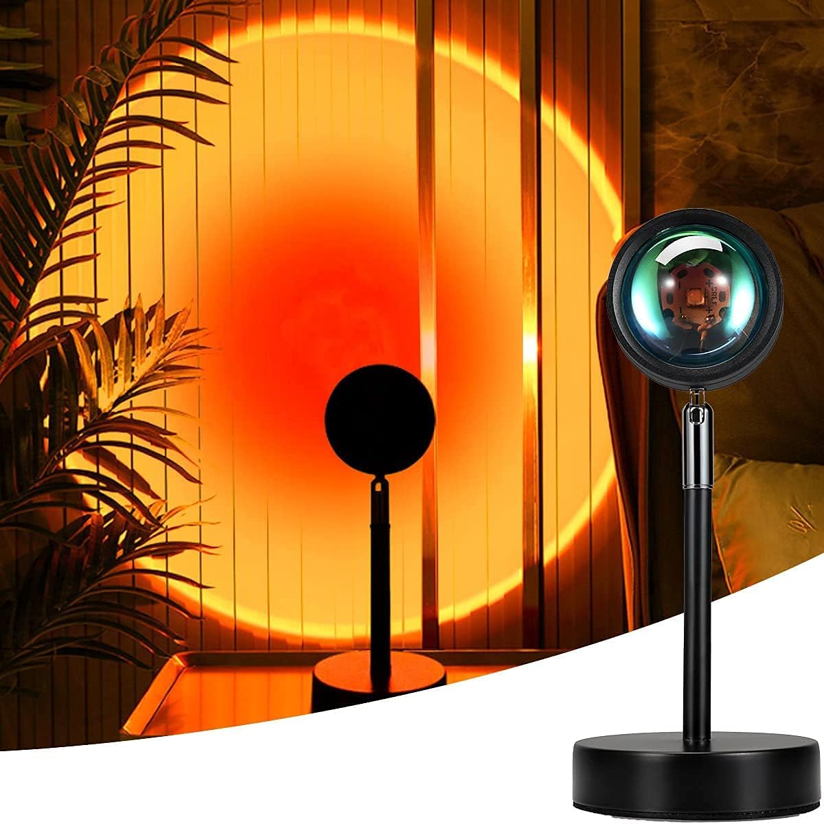 Aunus Sunset Lamp, 10W Sunset Projection Lamp USB,360°Rotation Sunset