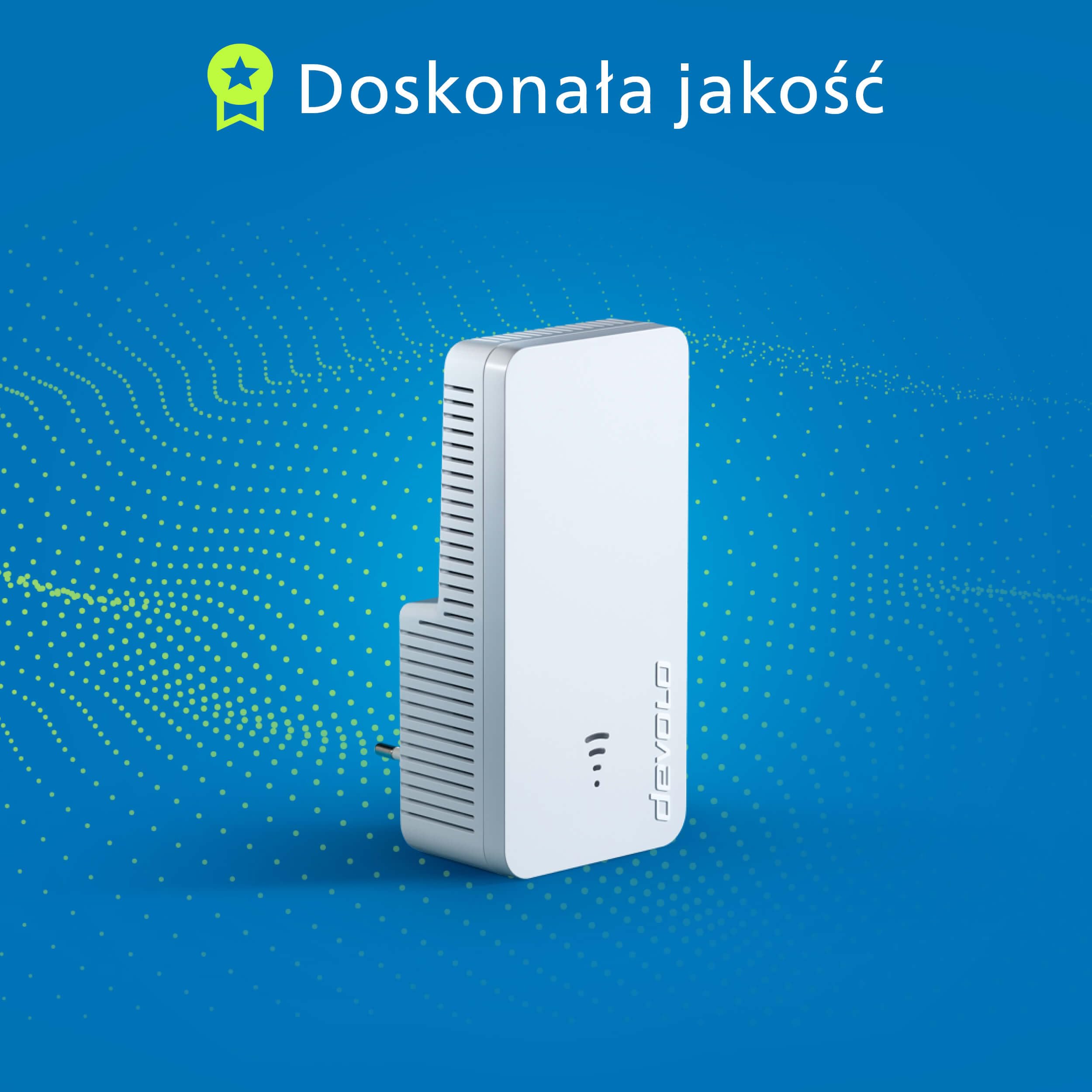 devolo WiFi 6 Repeater 3000, repeater Wi-Fi, do 3 000 Mbit/s, wzmacniacz Mesh Wi-Fi, punkt dostępowy, extender Wi-Fi, 1x port Gigabit LAN, biały