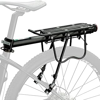 Leosportz Cycle Carrier with Quick Release - Bike Rear Rack with 110 Lbs Weight Capacity | Aluminium Alloy Cargo Carrier | Bicycle Seat Luggage Rack (Rear Rack)