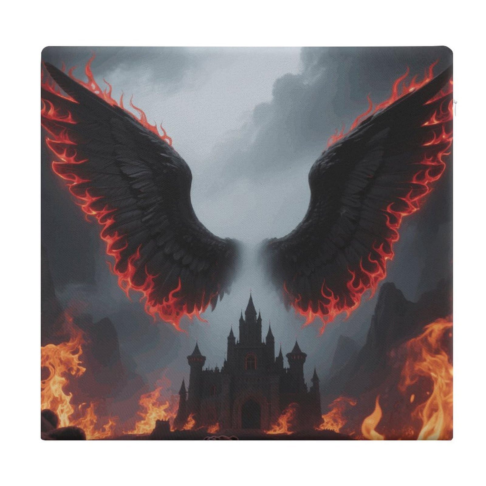 VstaDank Gothic Angel Wings Cushions Memory Dining Chairs Cushion Non Slip Car Seat Cushions Indoo Dining Room Square Chair Pads with Zipper and Removable Cover Cushion