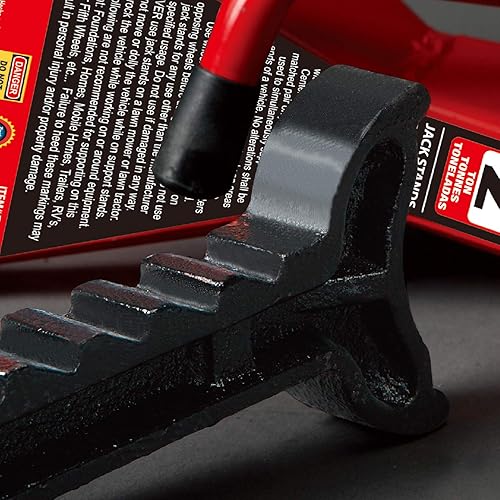 Miniatura 4 de BIG RED T42002A Torin Steel Jack Stands doble bloqueo, capacidad de 2 toneladas (4,000 lb), rojo, 1 par