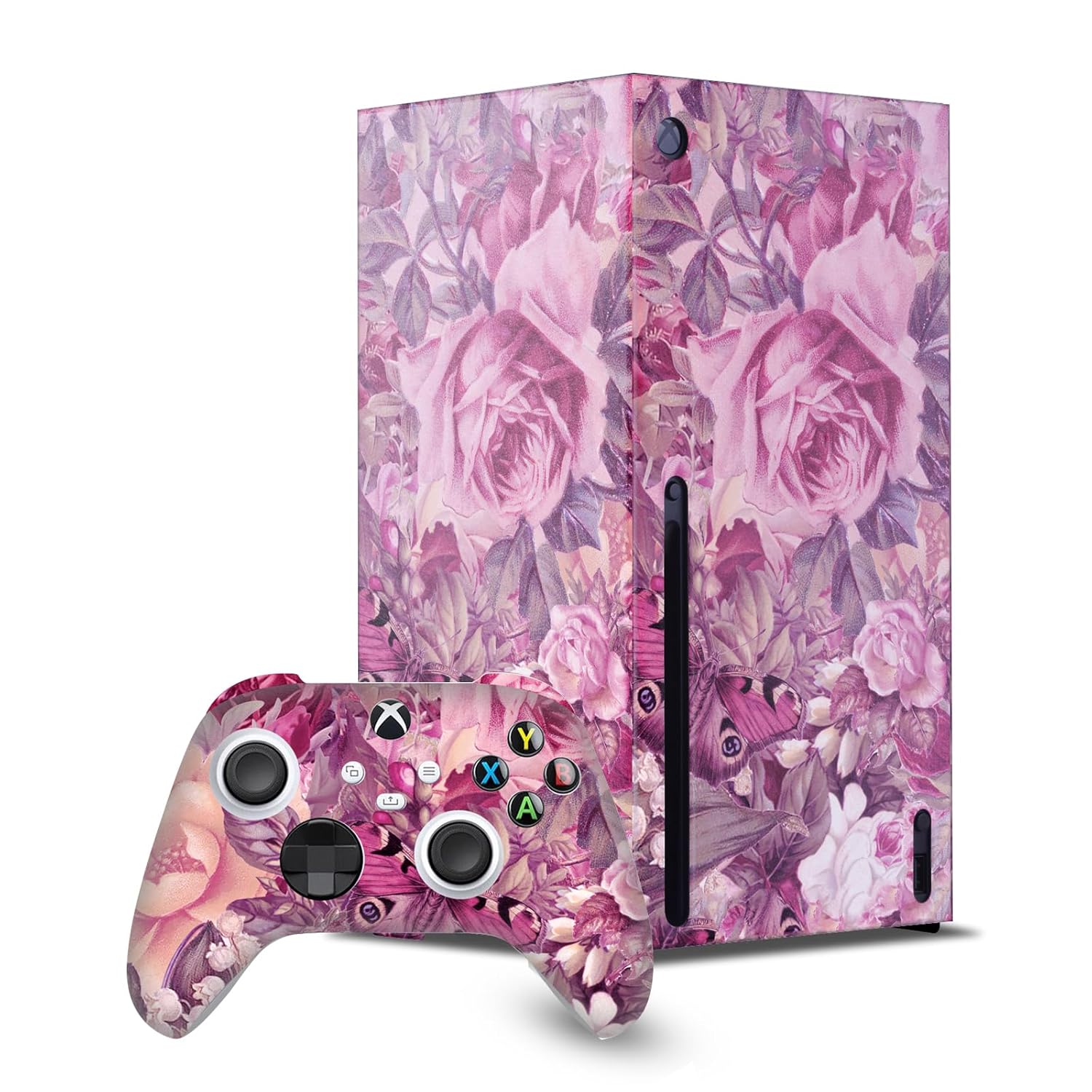 Head Case Designs Officially Licensed LebensArt Butterfly Romance Art Mix Game Console Wrap and Game Controller Skin Bundle Compatible With Xbox Series X