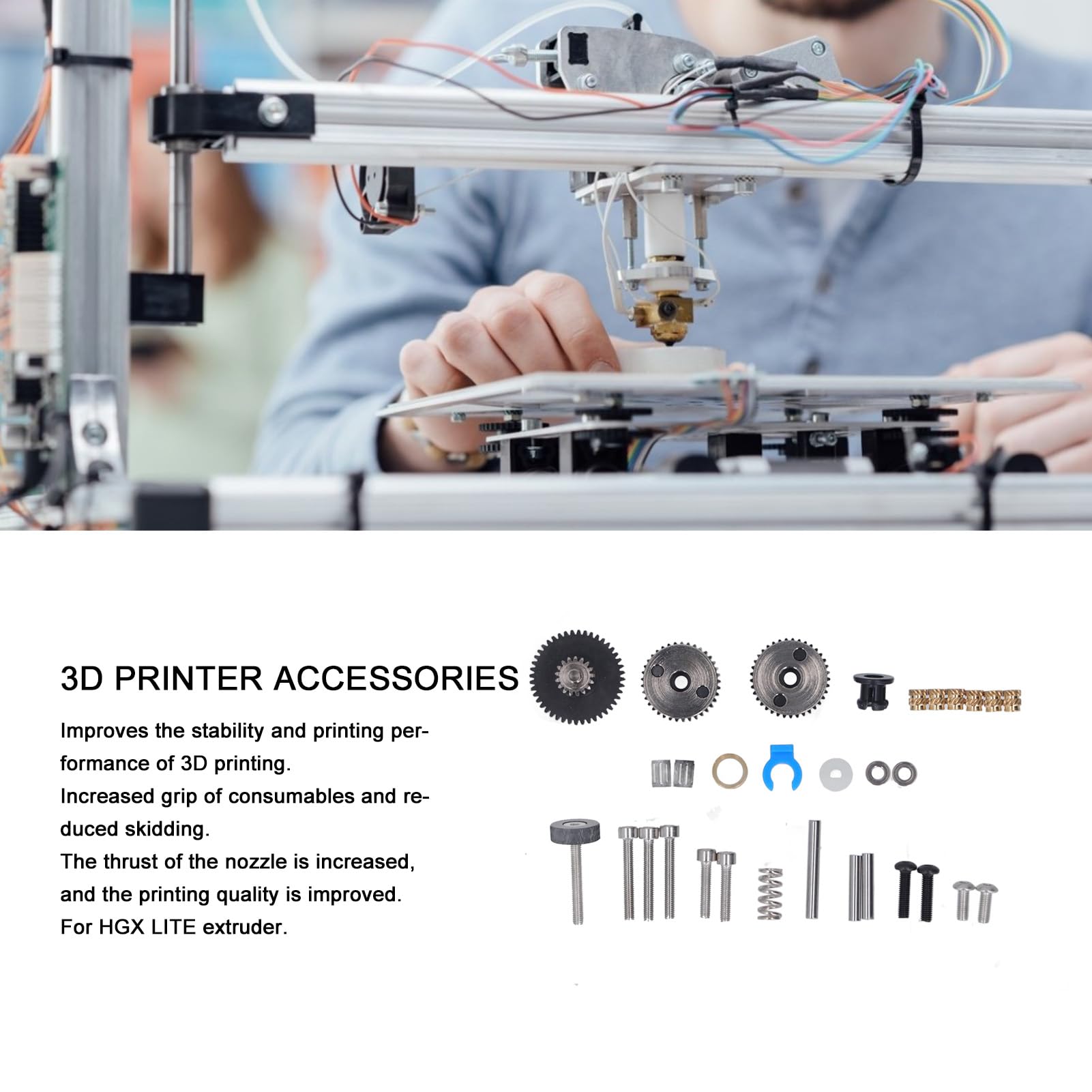 Estrusore Per Stampante 3D - Compatibile HGX LITE Per PLA/ABS/PETG