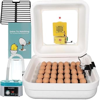 HovaBator Genesis Starter Combo Kit - Digital Circulated Air Egg Incubator with Automatic Egg Turner, Quail Tray, HumidiKit & Hatch Guide for Chickens, Quail & Poultry