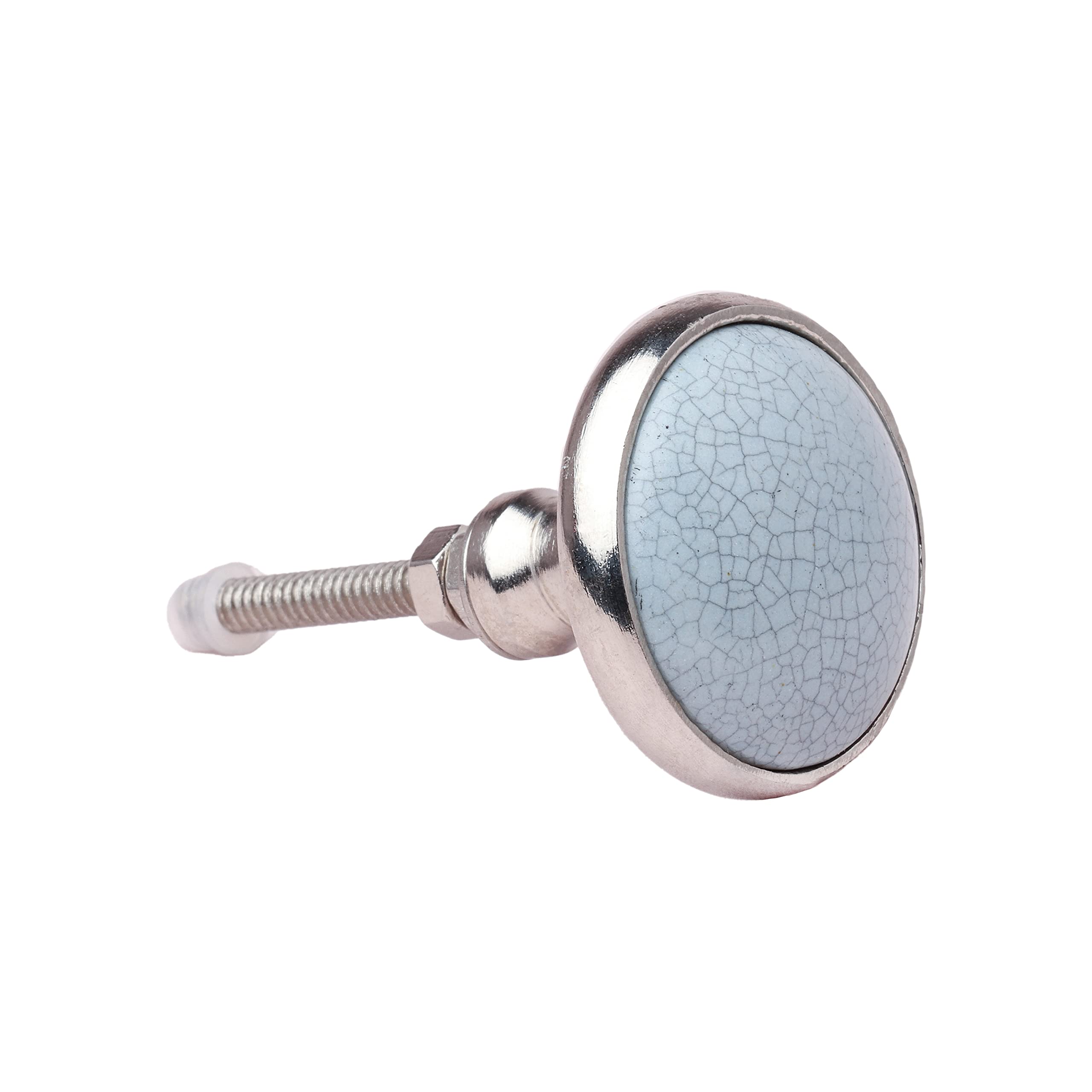G Decor Grey Metal Ceramic Door Knob Vintage Shabby Chic Cupboard Drawer Pull Handles (Grey)