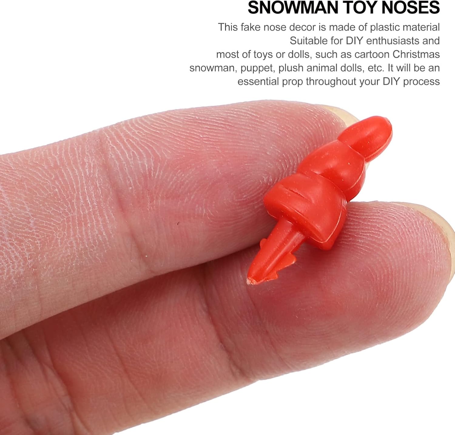 Ipetboom 100pcs Snowman Noses for Crafts - Mini Carrot Nose Accessories for Snowmen DIY Plastic Christmas Decors Winter Craft Supplies Safety Snow Man Decoration - 0.63x0.35in image 3