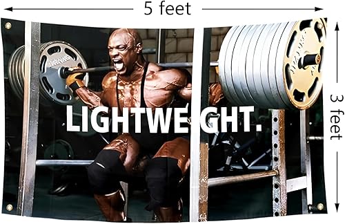 Miniatura 2 de Ronnie Coleman Lightweight Flag Funny Poster Tapestries Durable Man Cave Wall Flag with Brass Grommets 3x5 Feet for College Dorm Room