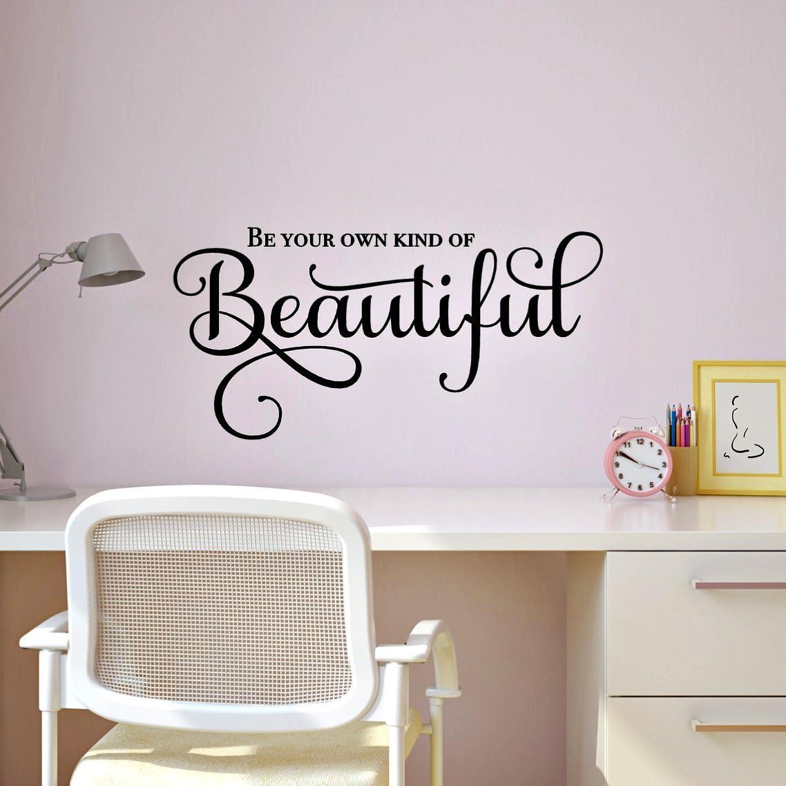 Inspirational Wall Decals, Be Your Own Kind of Beautiful, Motivational Mirror Decor, Choose from 30 Colors and Several Sizes