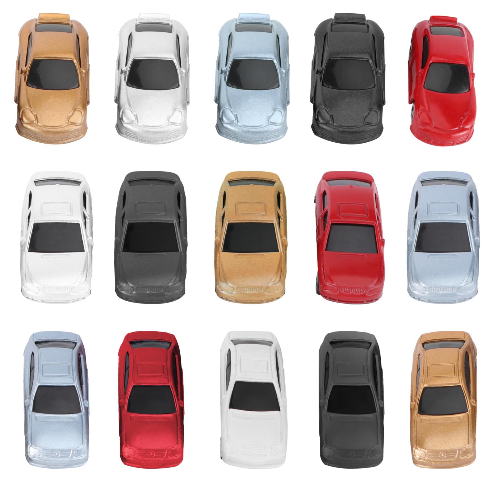 Plástico Mini Coches Modelo 1: 75, 50 Piezas para Niños