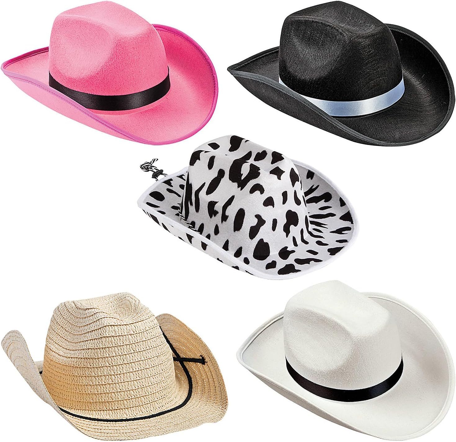 Fun Express Bulk 48 Pieces Adult City Western Hat Assortment Kit