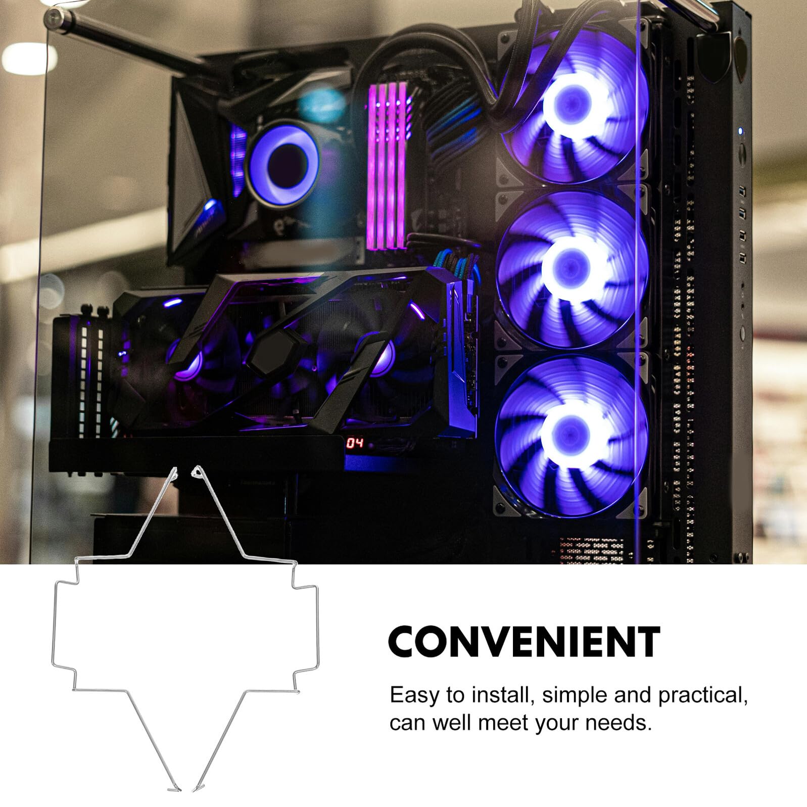 4 fibbie per raffreddamento CPU in acciaio a molla, clip per dissipatore di calore CPU da 12 cm, con facile montaggio e funzione di protezione
