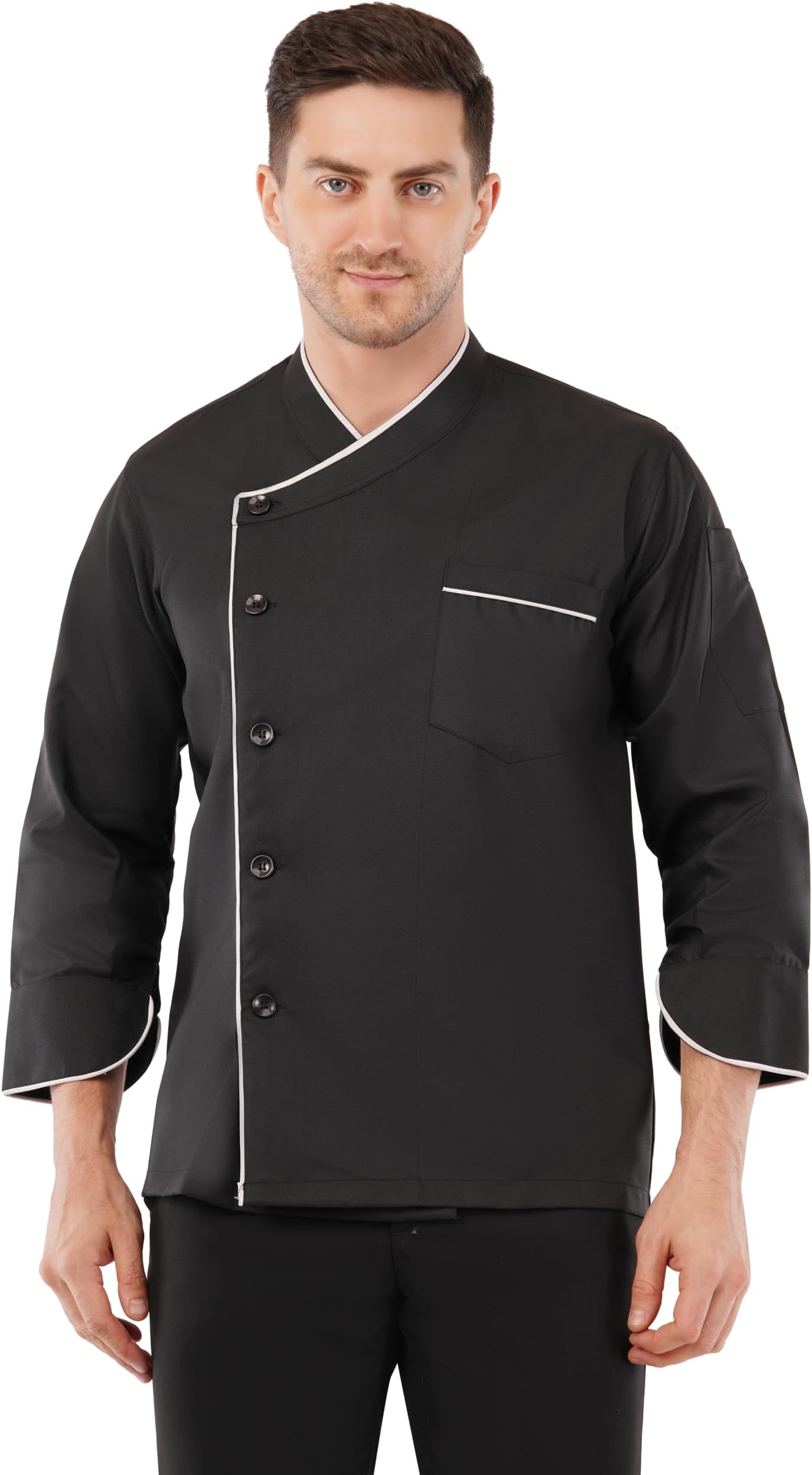 Chef Coat for Men Full Sleeves Single Breasted with Back Slit.Comfortable Light Weight Fabric
