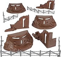 Vista 2 de BMC Classic Marx Axis Ambush - 14 piezas de plástico marrón ejército hombres Playset Accesorios