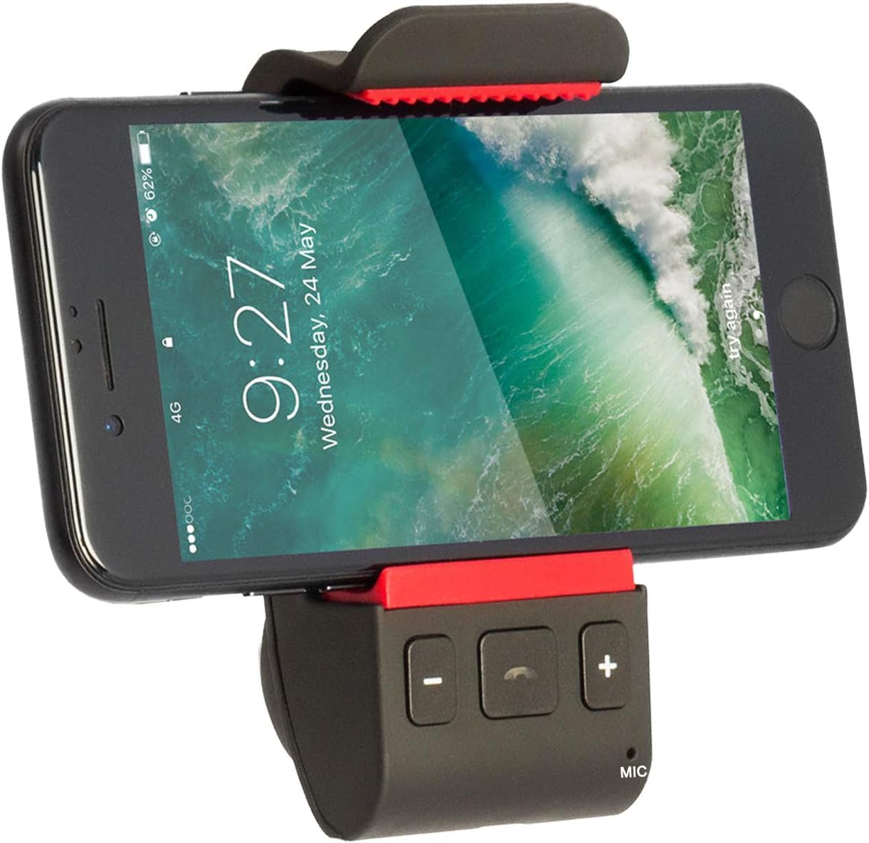 Bluetooth Car Kits for Cell Phone, Bluetooth Receiver Car Speakerphone, Hands Free Bluetooth Car Mount Cell Phone Holder for iPhone X 8 7 Plus 6 s Plus Galaxy S9 S8 Edge S7 S6 Note 8 6 5 4 3 and More