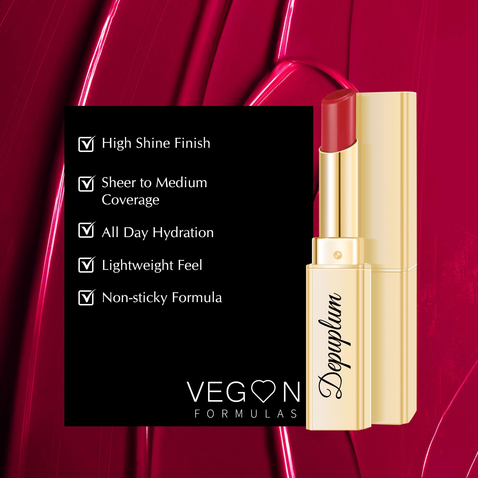 DM74 MVP - Pintalabios para mujer, color rojo, hidratante, brillo de labios, cobertura media, larga duración