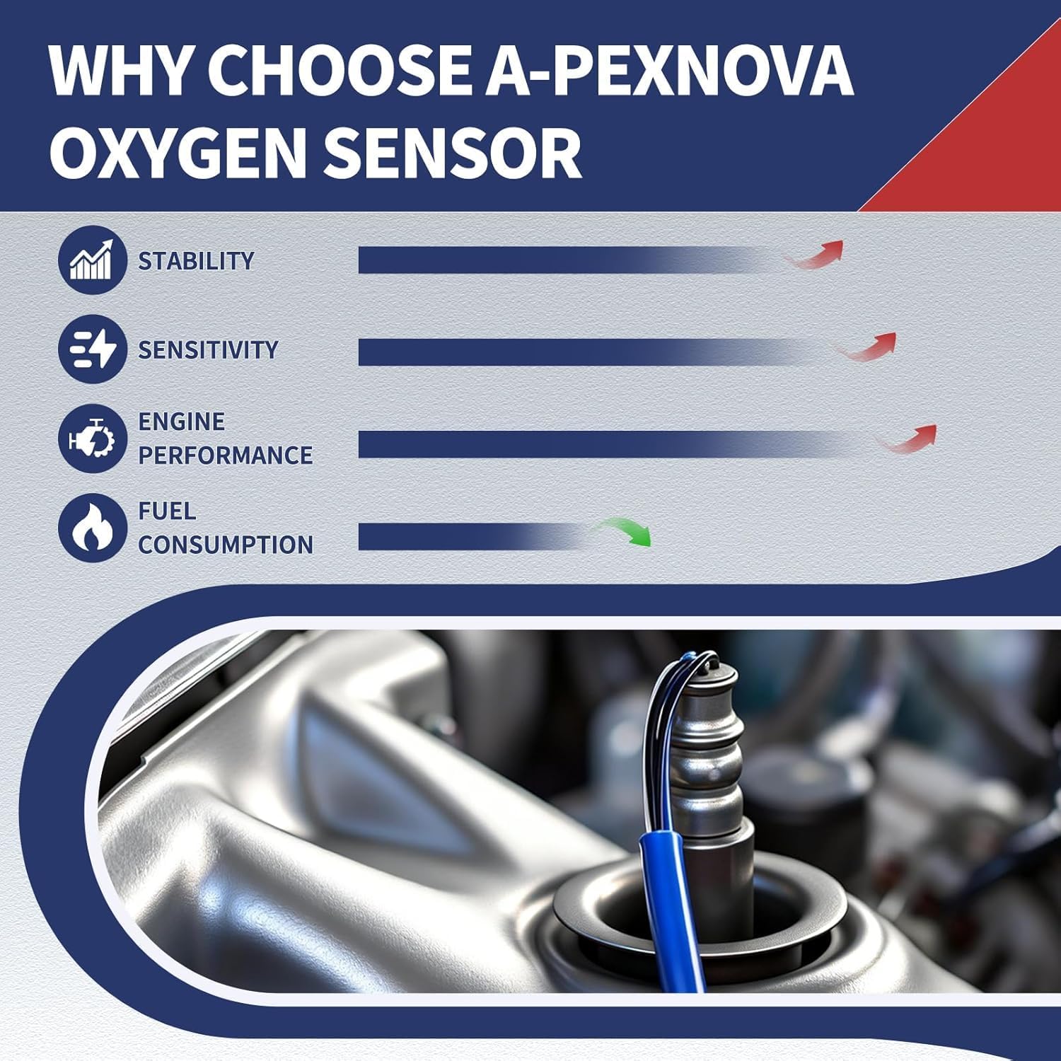 A-PEXNOVA 1PC O2 Oxygen Sensor Upstream Compatible with Toyota 4Runner 2.7L L4 2000-2001/3.4L V6 99-02, for Toyota Tacoma 2.7L L4 2000-2002/2.4L L4 2001-2004