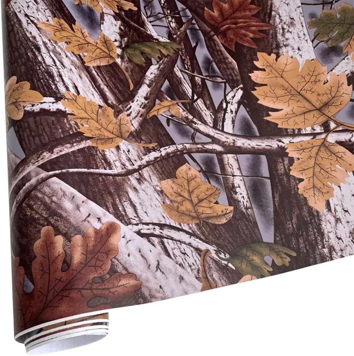 Woodland Camouflage Car Sticker, 7.87x59.84inch Self Adhesive PVC Car Wrap Films for Exterior Interior Desk Cellphone Laptop, 6