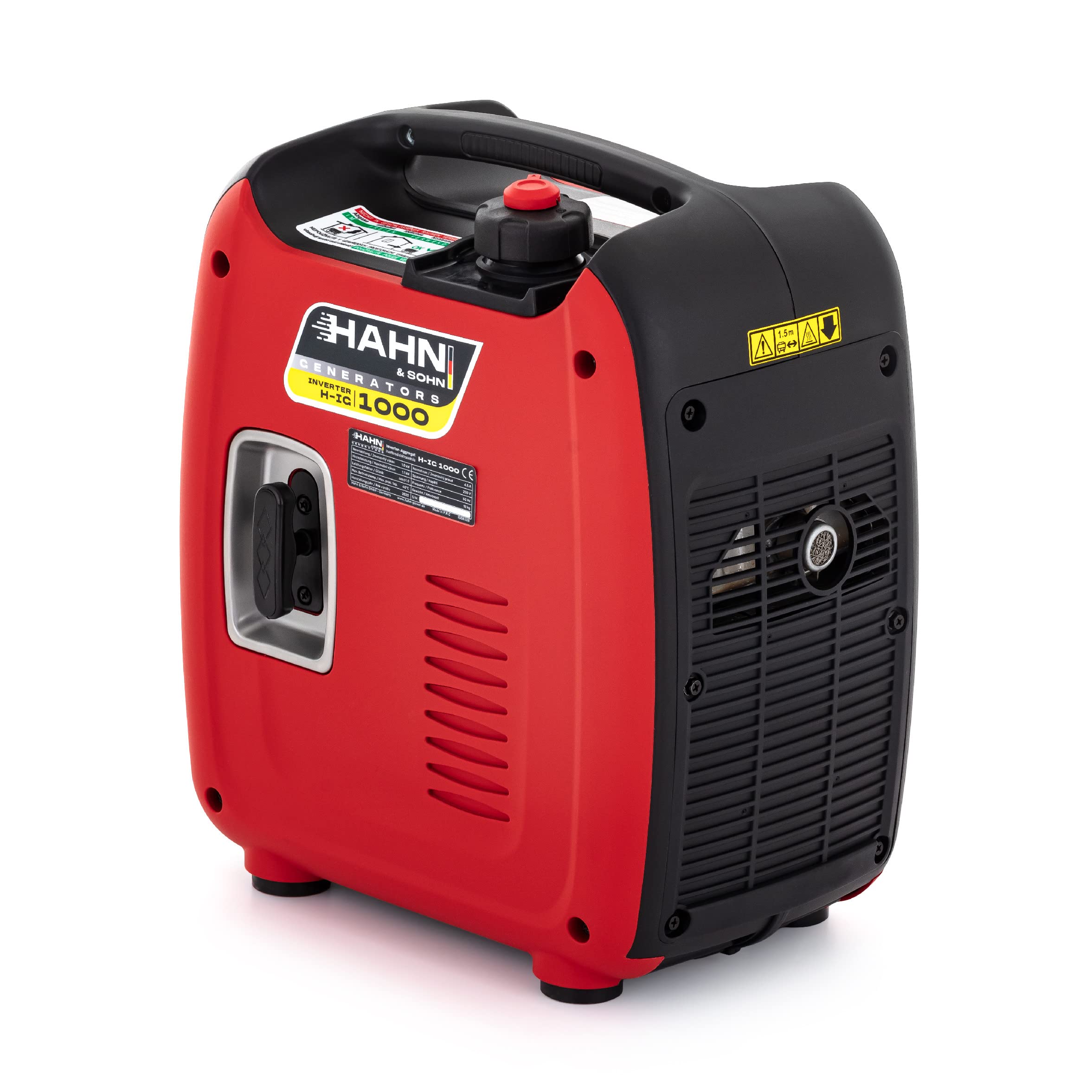 Generador a Gasolina 1,1 kW/230V – Ligero y Portátil con Tecnología Inverter para Dispositivos Sensibles – 3,5 horas – Ideal para Camping, Supervivencia, Trabajos al Aire Libre y Emergencias