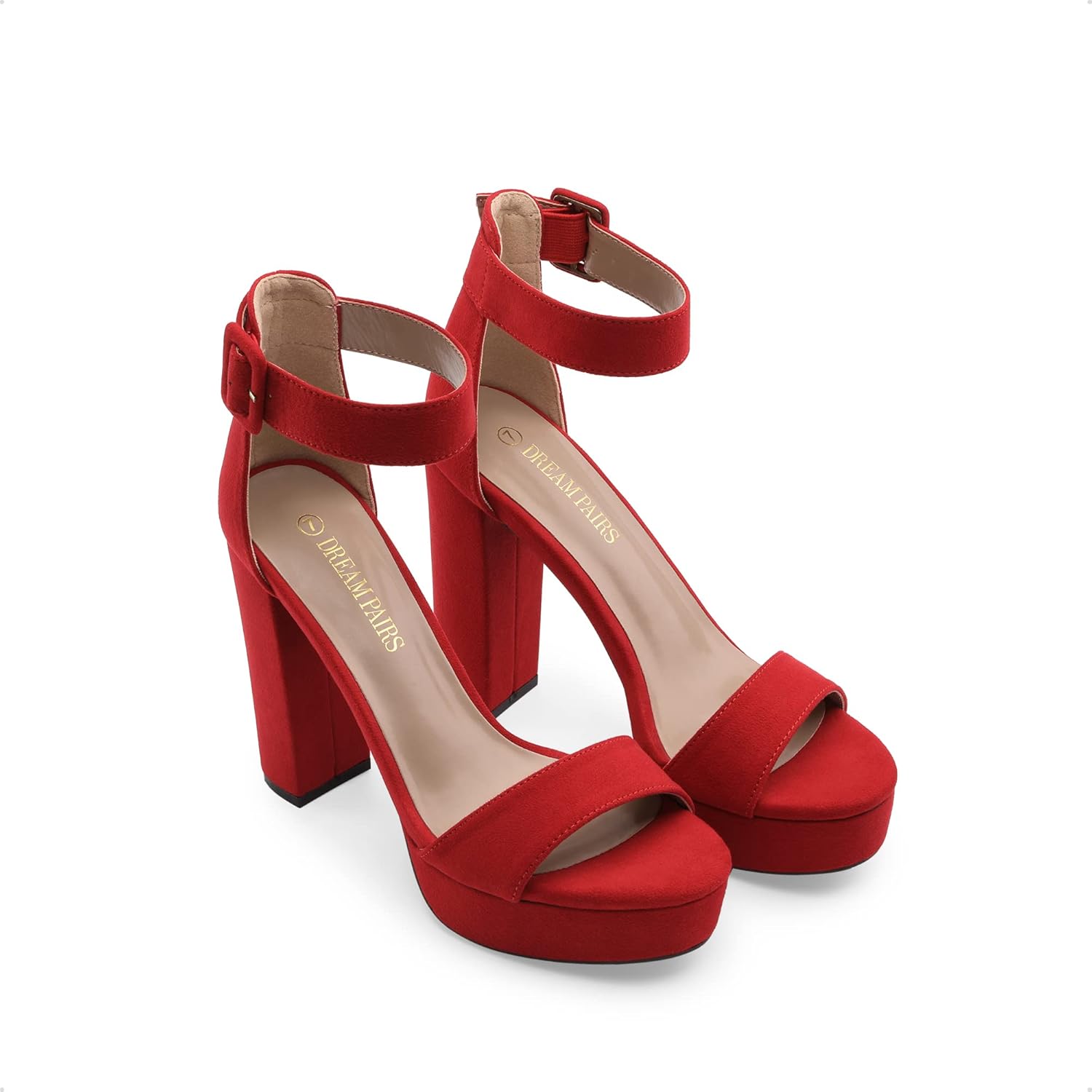 DREAM PAIRS Women's Platform Heel Sandals, Open Toe Ankle Strap Heel Fashion Wedding Party Dress Sandals Shoes - Image 6