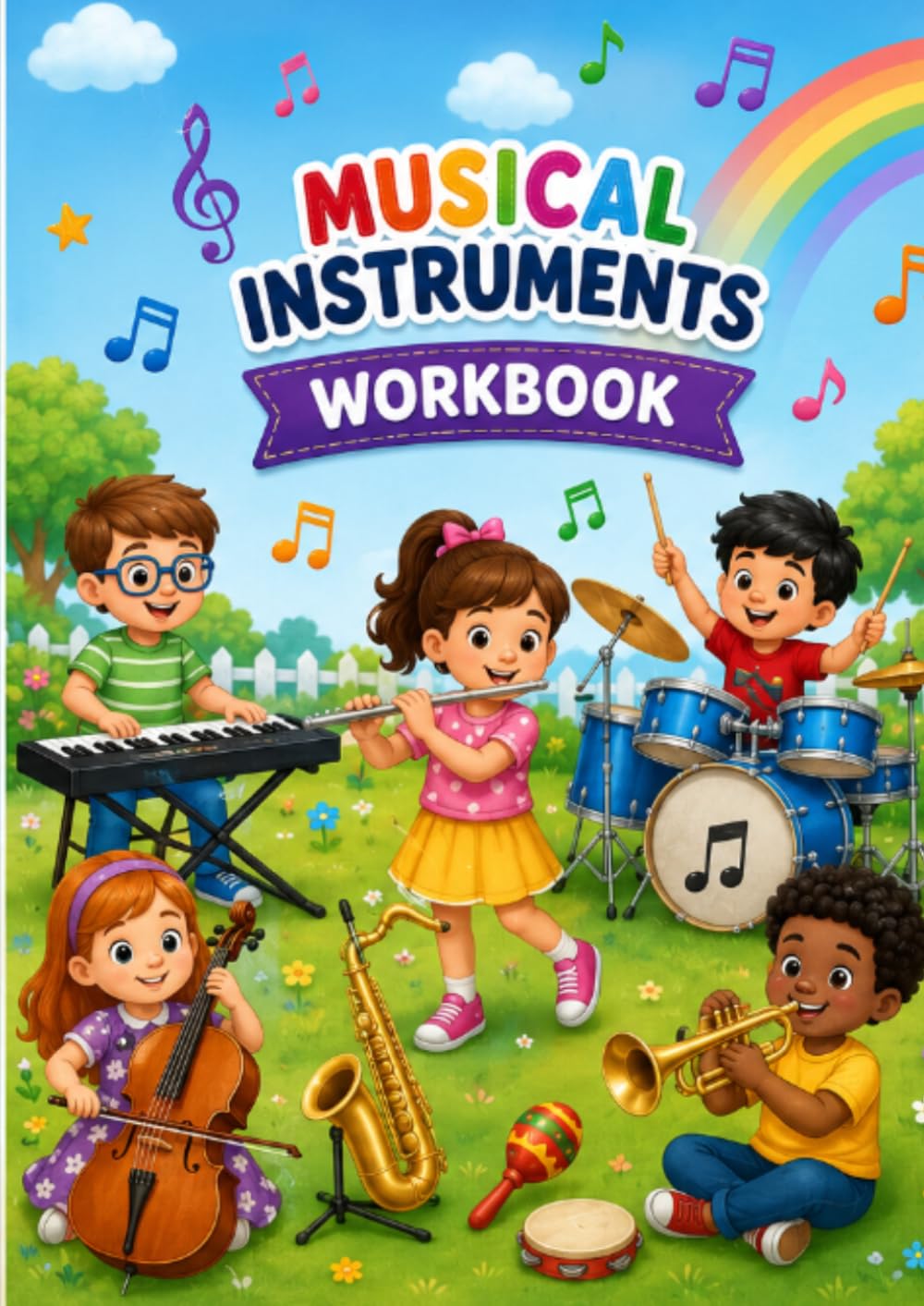 Kids Musical Instruments Workbook