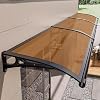 Door Awnings Exterior, Polycarbonate Cover Awnings for Doors Entrance, Awning for Door Window Exterior with Aluminum Bracket for Sun Shutter, UV, Rain and Snow Protection-E-60x200cm24x79in