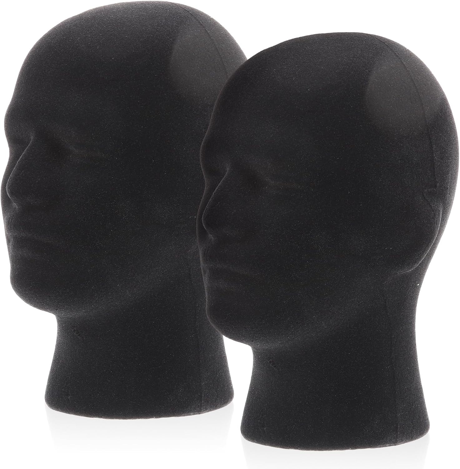 Angoily 2pcs Male Foam Mannequin Wig Stand Wig Display for Styling Adornment for Salons Home Smooth Reusable Display