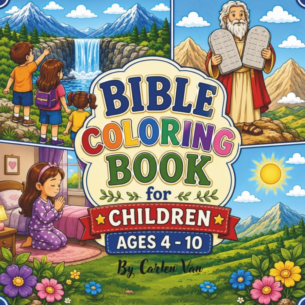 Bible Coloring Book for Children Ages 4–10: Fun Bible Verse Coloring Pages About God’s Love, Creation, Promises, and Truth.