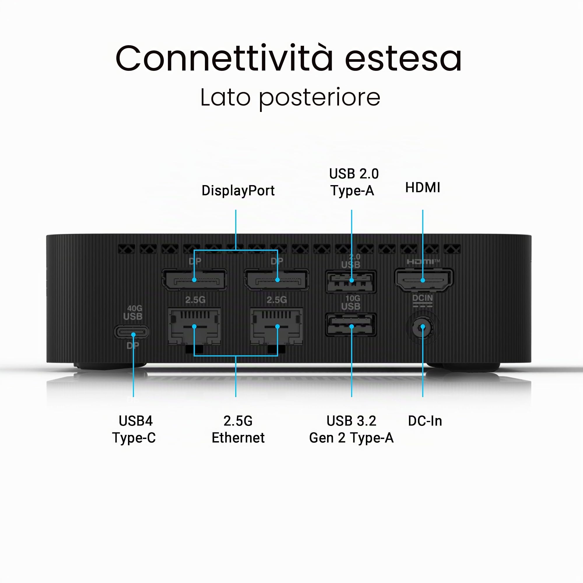 ASUS EXPERTCENTER PN54, Processore AMD Ryzen 3 210, Barebone, Nero | Mini PC con Scheda Grafica AMD Integrata, WiFi 7, Bluetooth 5.4, Senza Sistema Operativo