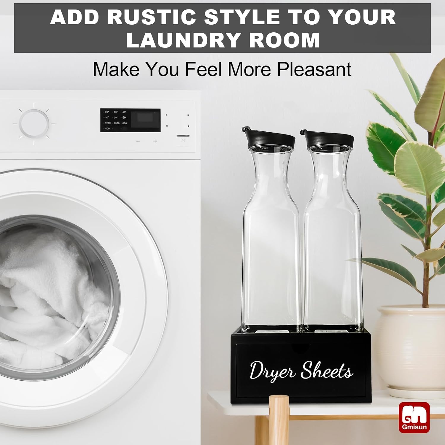 GMISUN Dryer Sheet Holder & Laundry Detergent Set