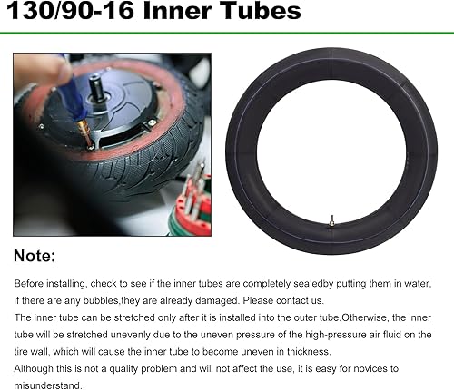 Miniatura 8 de FHSJXR Tubo interior 13090-16 5.005.10-16, tubo de equilibrio de motocicleta resistente para scooter, motocicleta, aplicaciones en la calle y