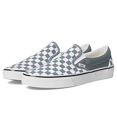 Vans Classic Slip On Skate Shoes Color Theory Checkerboard Stormy Weather