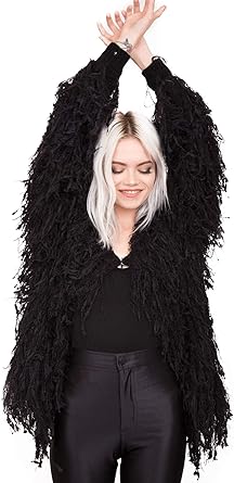 plus size shaggy fringe jacket