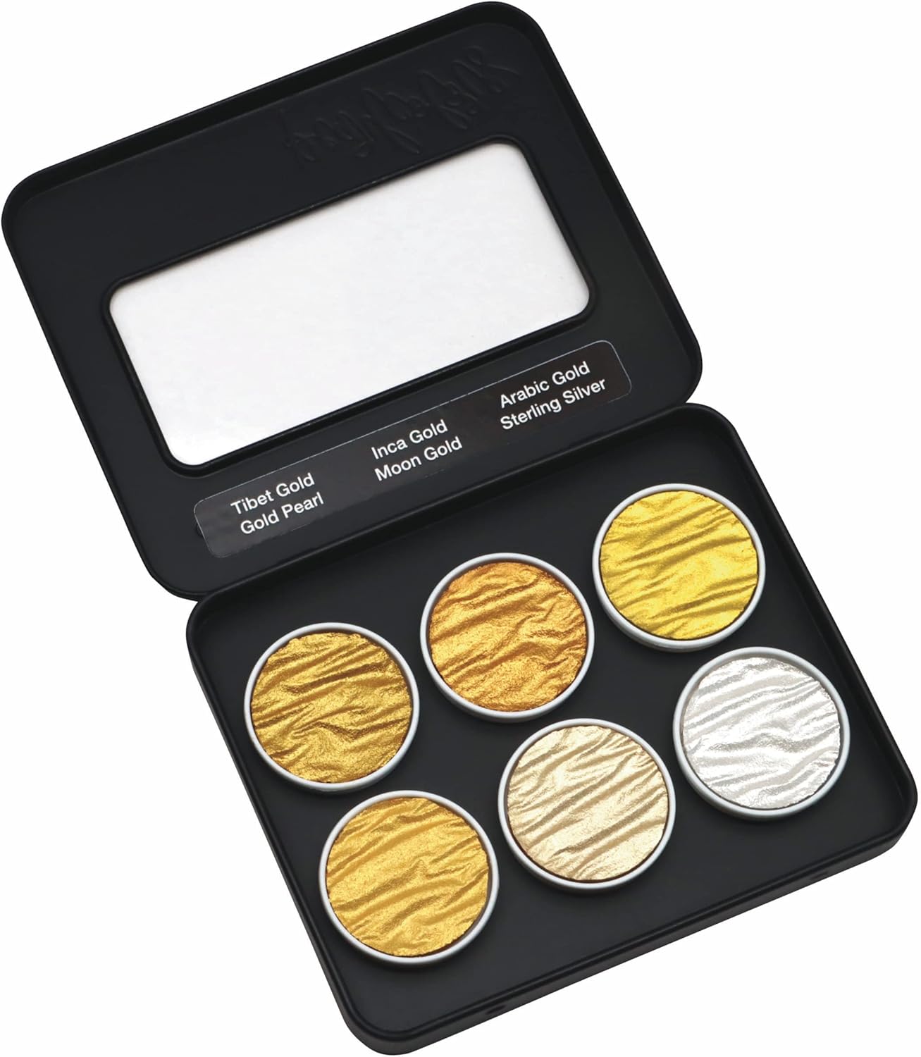 Coliro Pearlcolor Paint Set Gold & Silver C600 - New 2023 Version In Metal Box -Metallic Watercolor Paints (6-Color Set, 30mm)