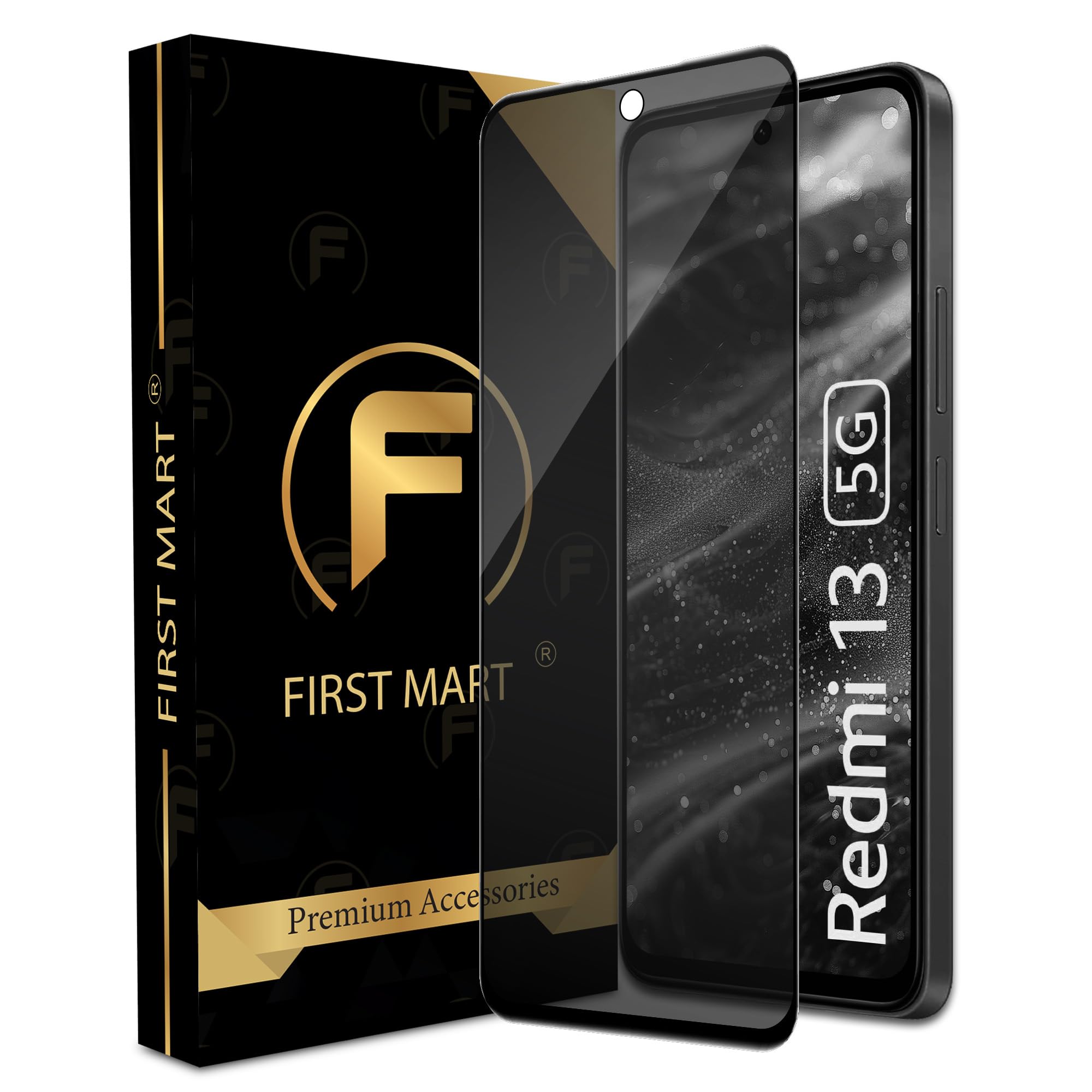 FIRST MART Privacy Tempered Glass for Redmi 13 5G / Redmi 12 5G with Edge to Edge Full Screen Coverage with Easy Installation Kit | Anti Spy Glass (B0D9LMHXXK) Amazon Price History, Amazon Price Tracker