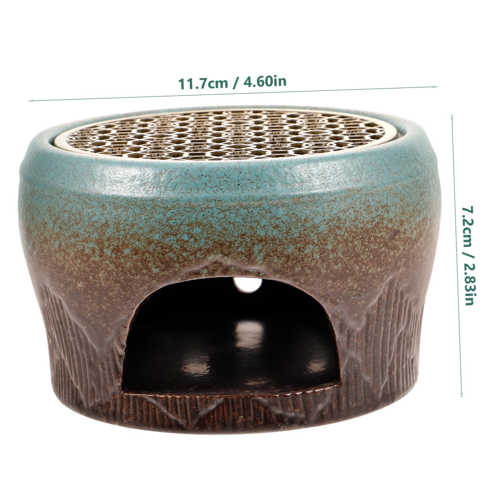 Calentador de Tetera Retro de Cerámica y Cobre para Hogar