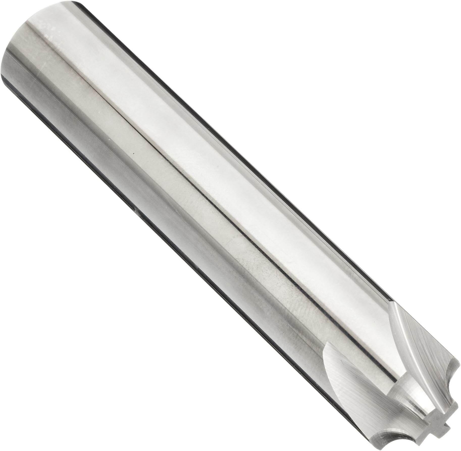 Melin Tool 16099 RCMG Carbide Corner Rounding End Mill, Uncoated (Bright) Finish, Non-Center Cutting, 0 Deg Helix, 4 Flutes, 2" Overall Length, 0.125" Cutting Diameter, 0.1875" Shank Diameter