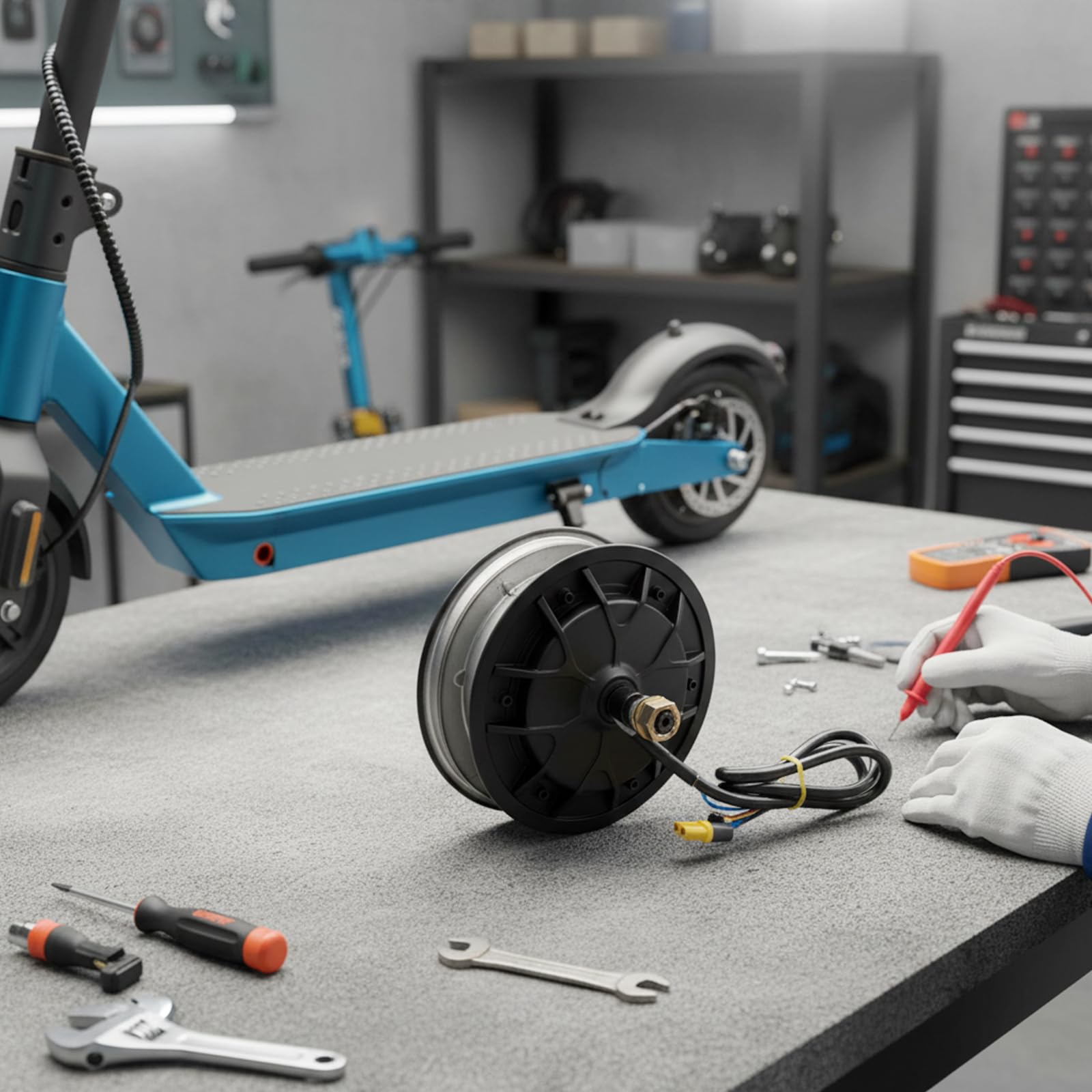 Unità di azionamento motore anteriore di ricambio progettata per Kukirin G2 Master scooter elettrico per migliorare l'accelerazione e la funzionalità del motore