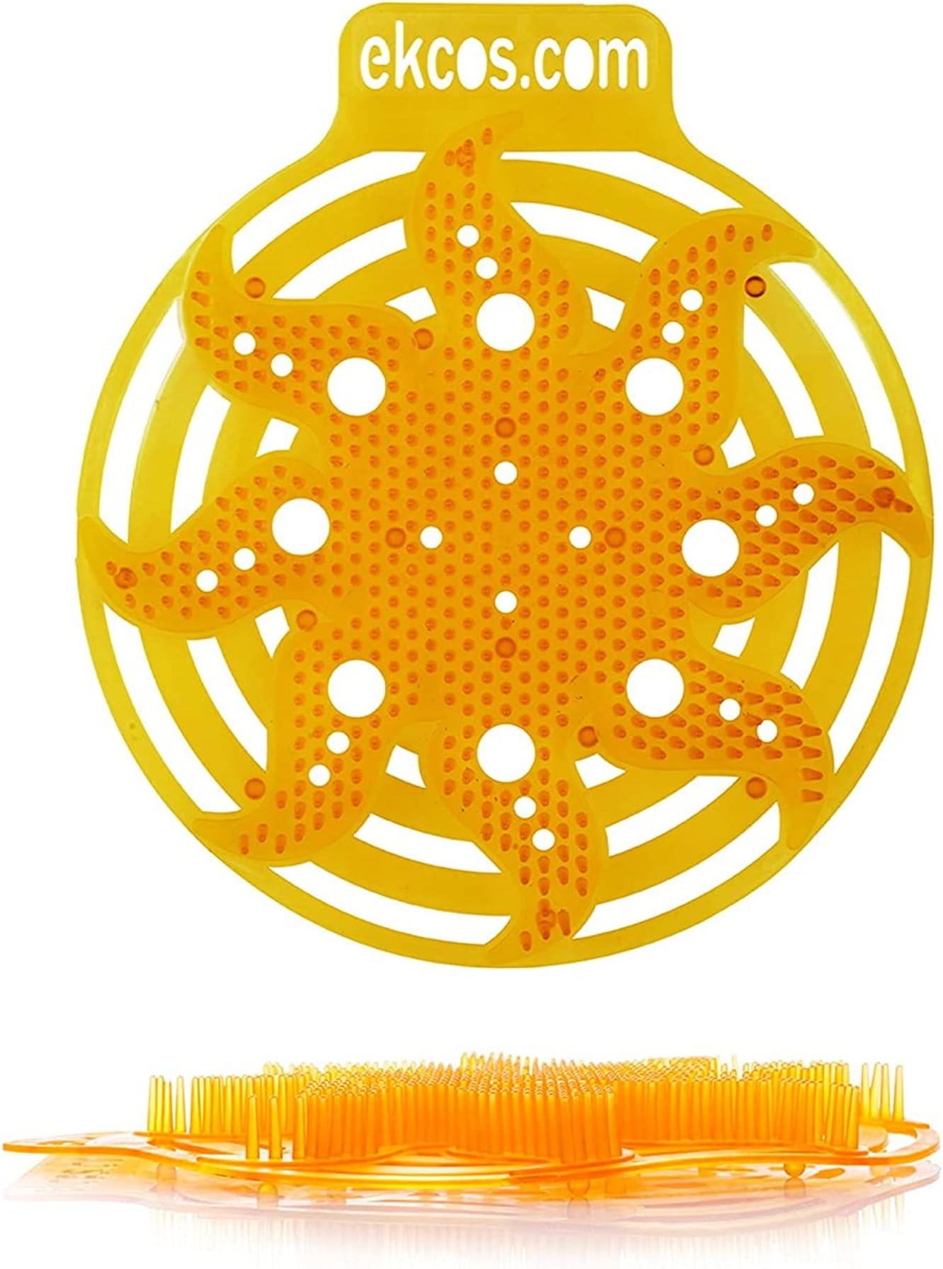 Ekcos PWR-4O-10 Powerscreen Anti-Splash Urinal Screen, 30 Day Protection for Cleaner Bathroom Floors & Odor Deodorizer, Tropical Scent, Orange (2 Packs of 5) 10-Screens