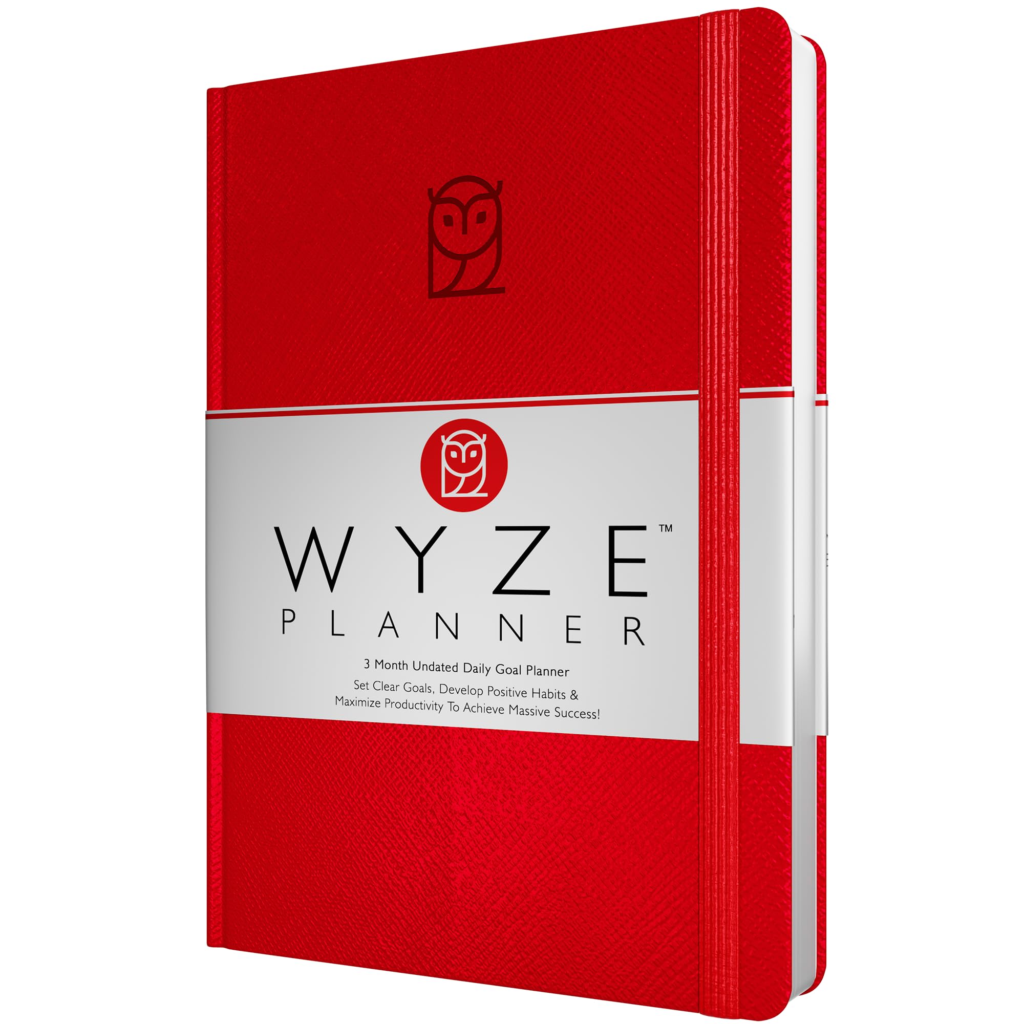 Wyze Planner - Premium Goal Planner per 3 mesi Aumenta la produttività e raggiungi obiettivi personali e aziendali. Agenda giornaliera, settimanale e mensile senza data, formato A5, con calendario