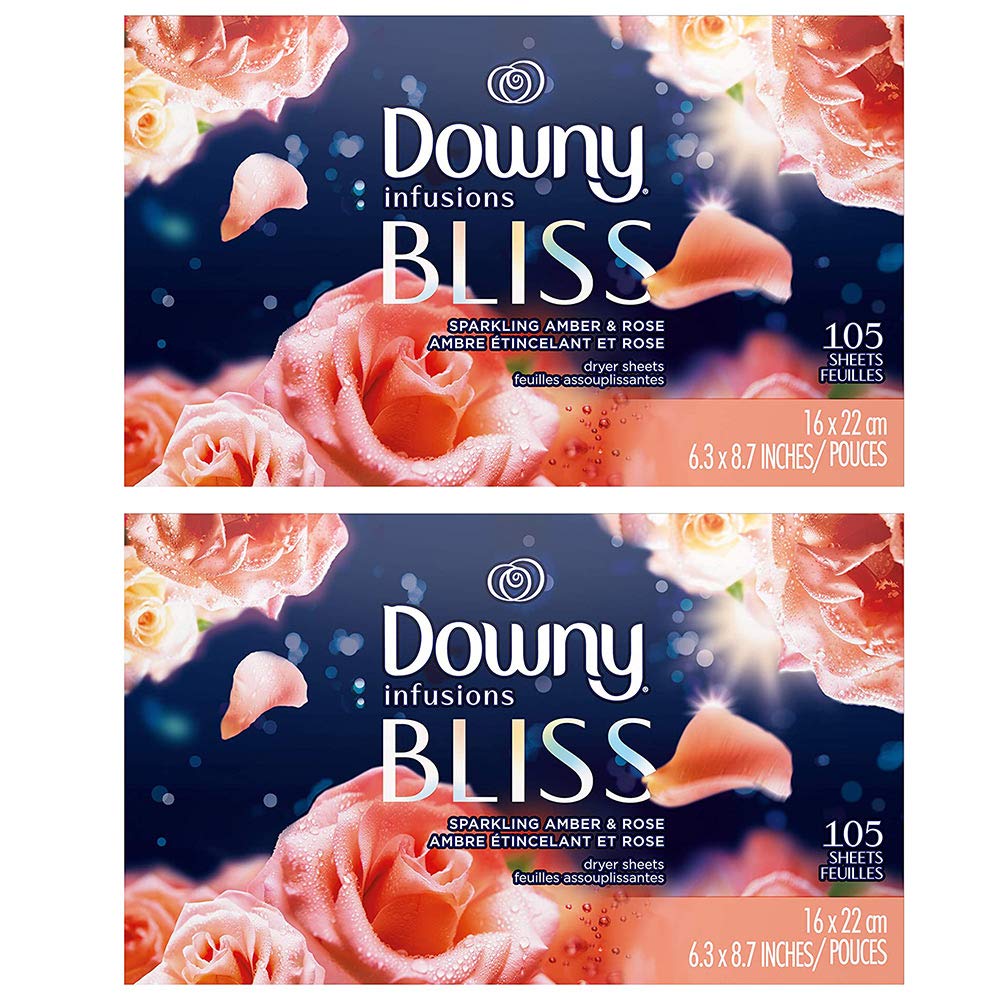 Downy ダウニー アンバーブロッサム シート 105シート（乾燥機用柔軟仕上シート） ggw725x Amazon | Downy ダウニー アンバーブロッサム シート 105シート2箱
